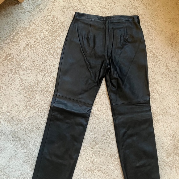 BCBG Max Azria Black Leather Pants Size 2 New w/o tags - Picture 8 of 13